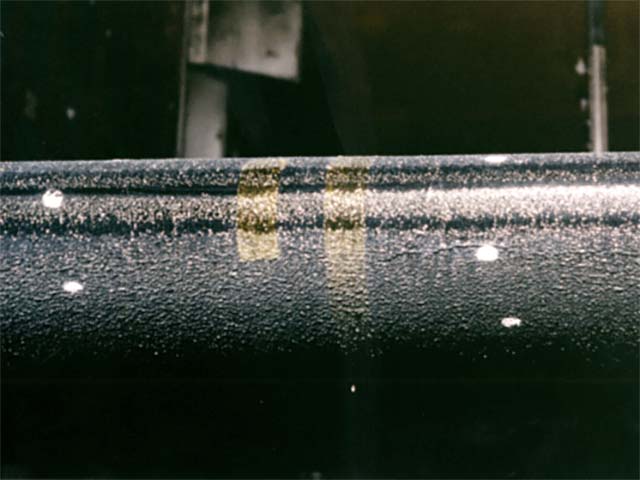 Droplet size effect on ice accretion: 'Large', 40 microns