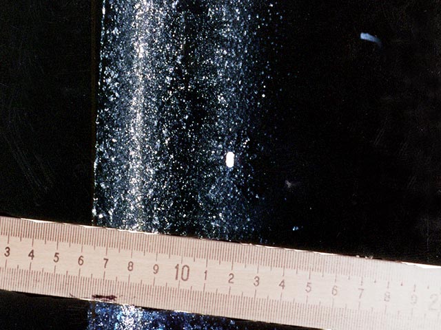 Ice accumulation on wing in Icing Research Tunnel (IRT)