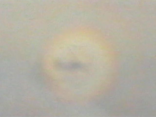 Rainbow effect due to moisture