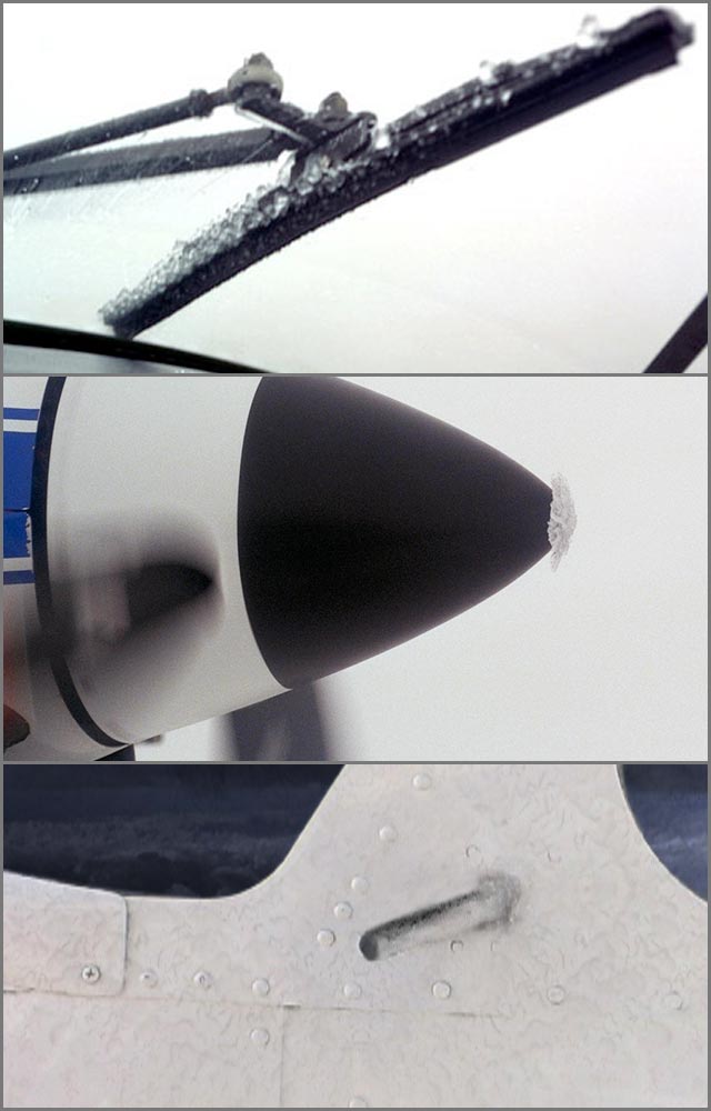 Iced wiper, spinner and OAT guage