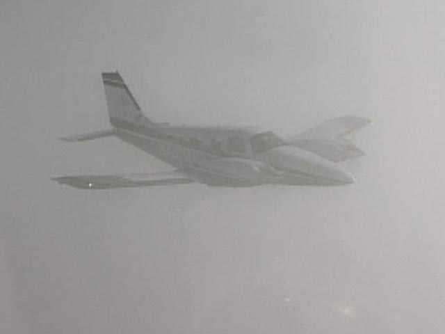 Aircraft in overcast conditions