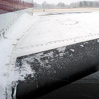 Wing coated with frost