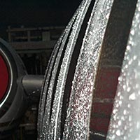 Fuselage coated with frost