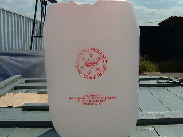 Reverse side of Kilfrost container