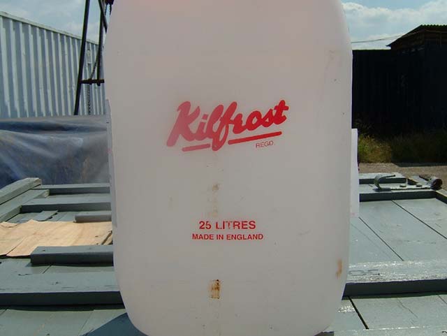 Front side of Kilfrost container