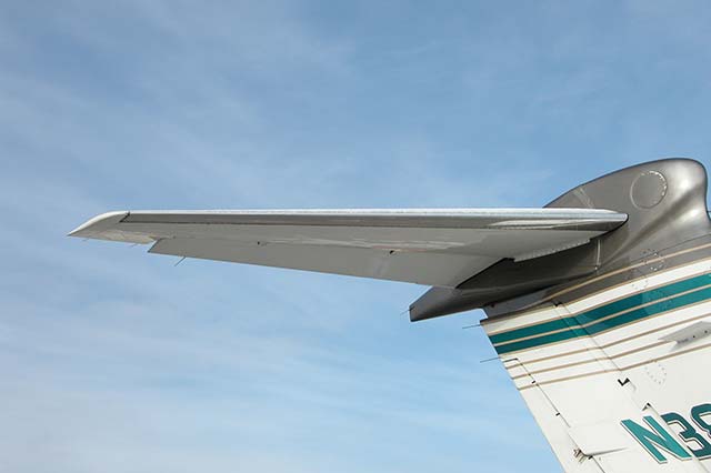 Frost on underside of wing