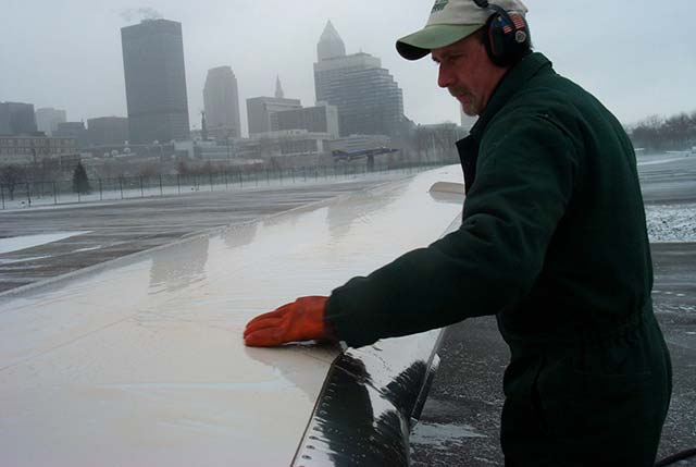 Ground crew tactile inspection - post-spray