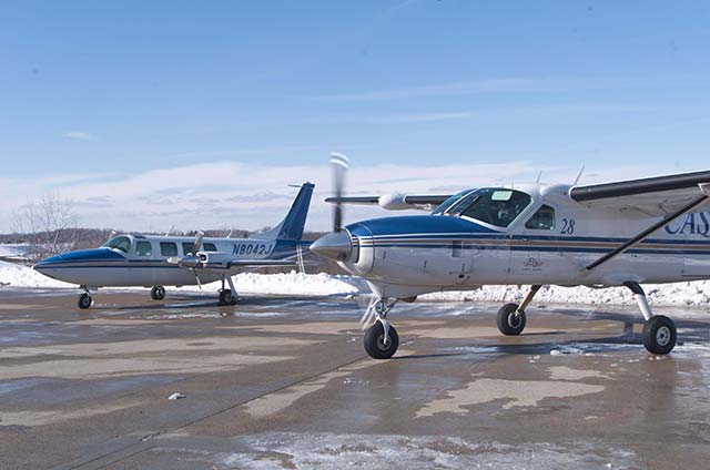Aircraft preparing for departure